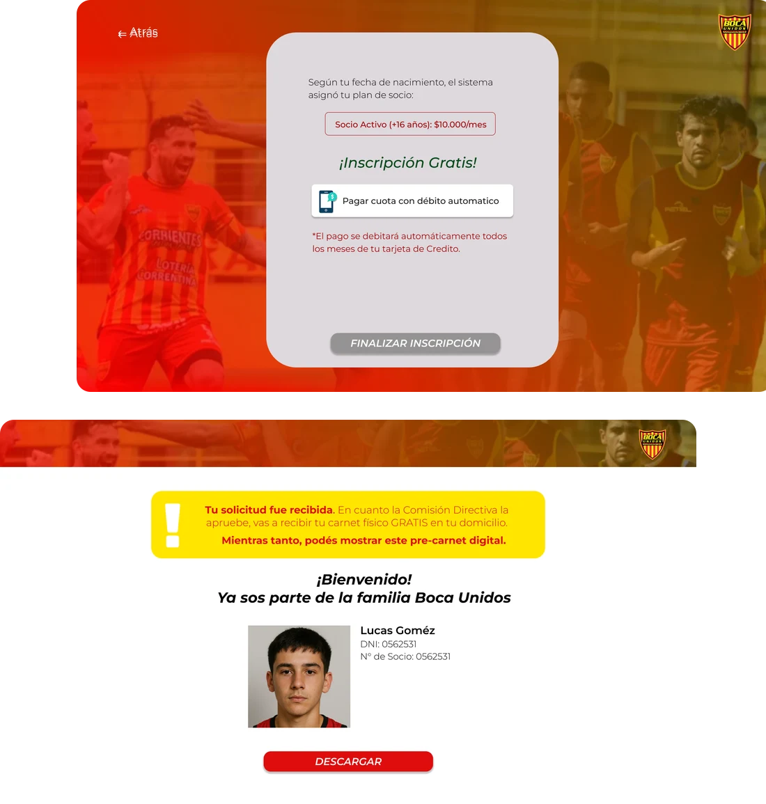 Clubes y asociaciones — Plataforma de Socios